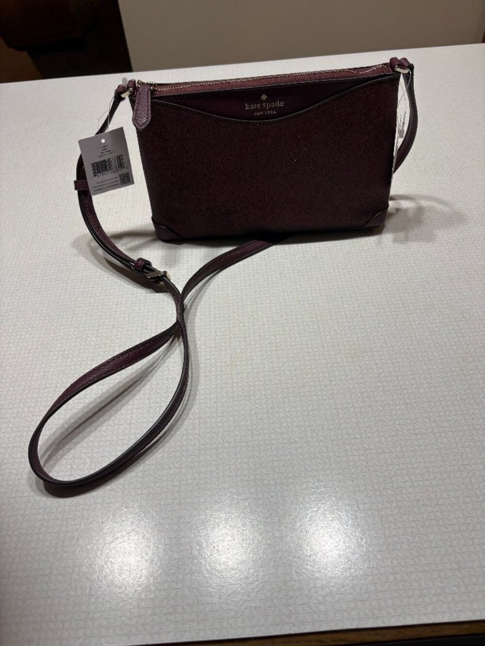 NWT kate spade Sparkling Brown/Burgandy Crossbody